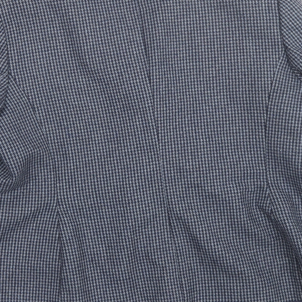 NEXT Womens Blue Houndstooth  Jacket Suit Size 18