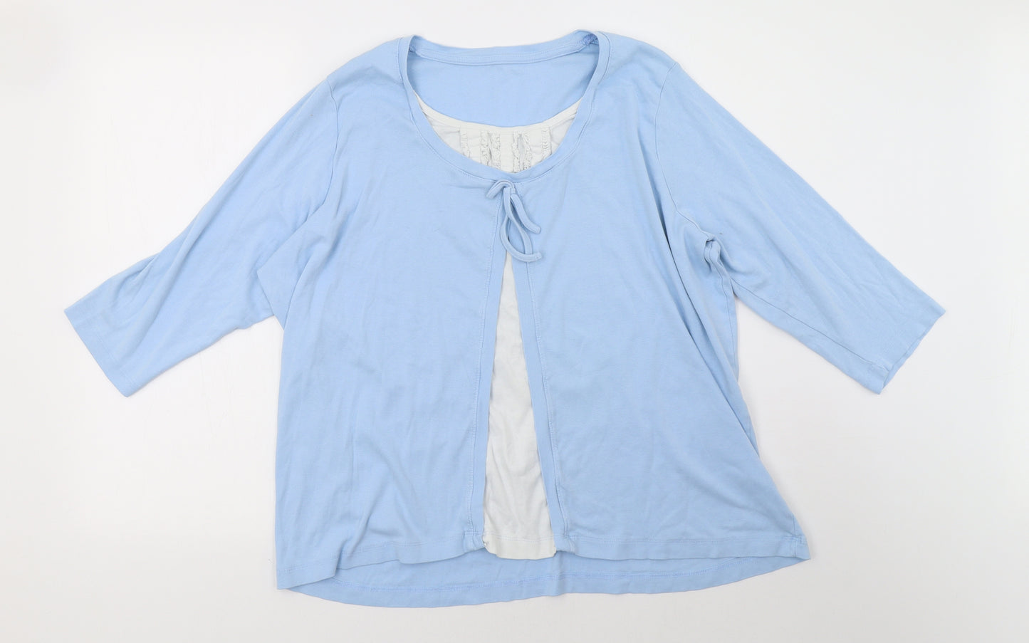 Being Casual Womens Blue   Basic Blouse Size 28