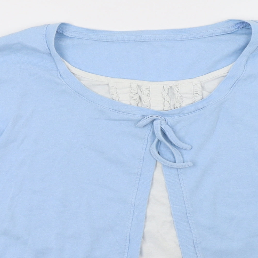 Being Casual Womens Blue   Basic Blouse Size 28