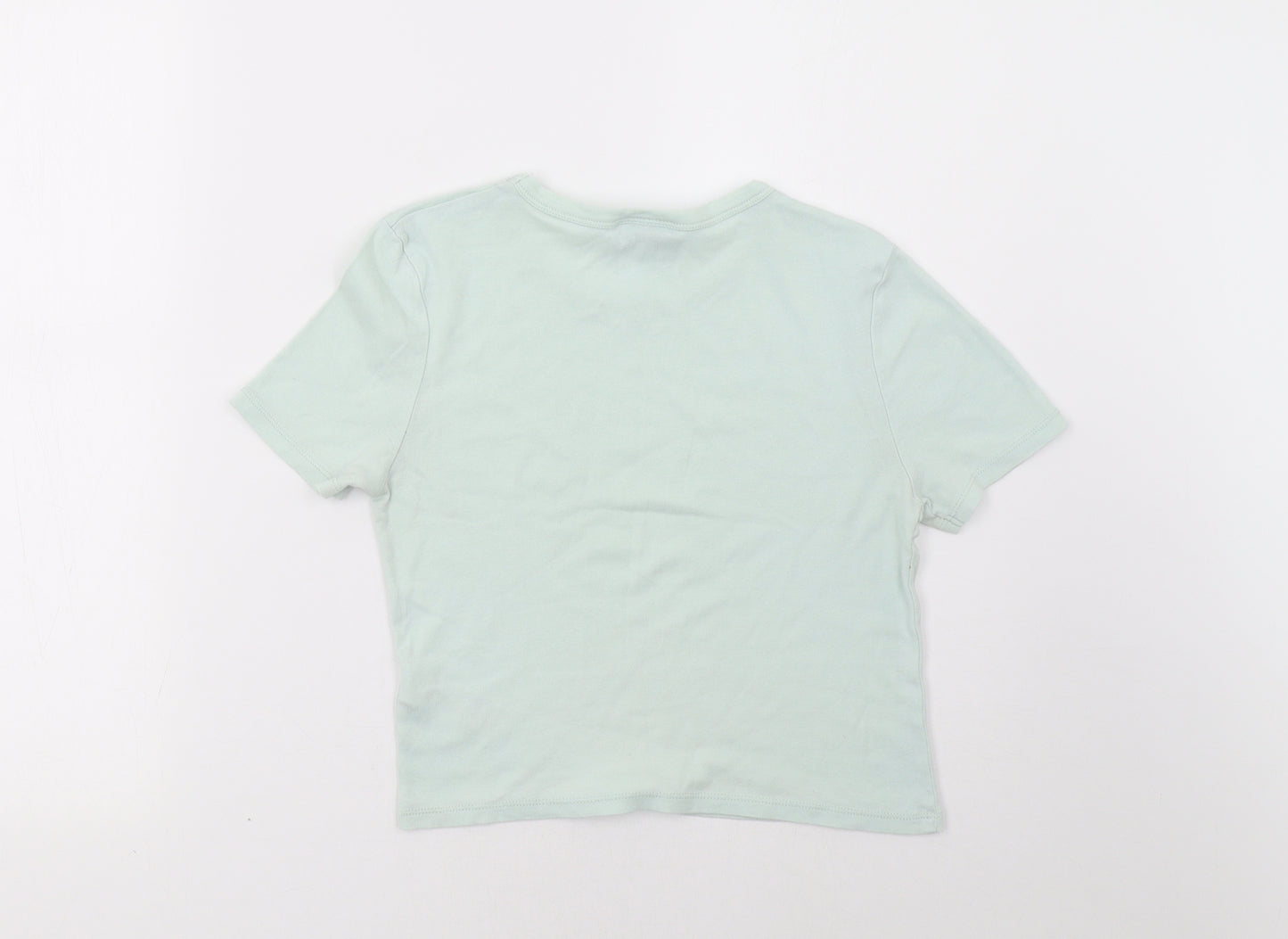 Topshop Womens Green   Cropped T-Shirt Size 10