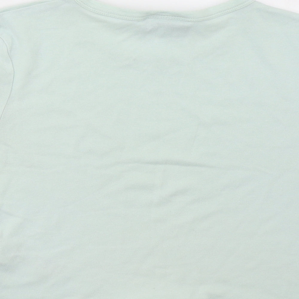 Topshop Womens Green   Cropped T-Shirt Size 10