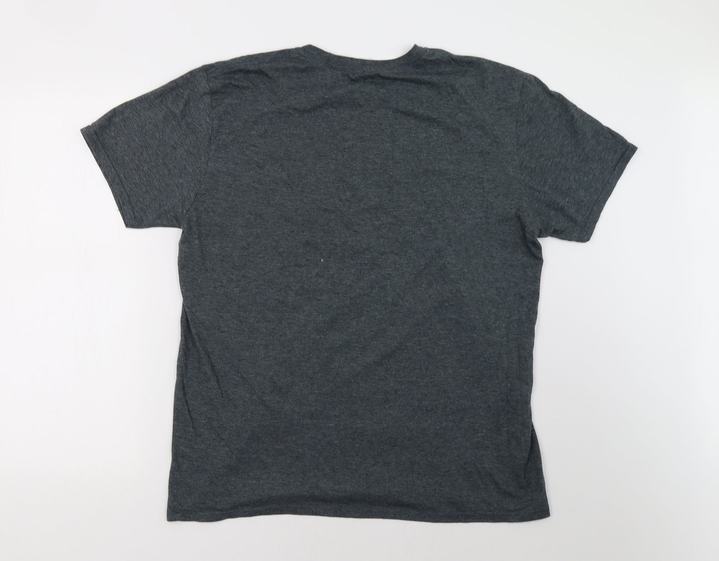 Gildan Mens Grey    T-Shirt Size L