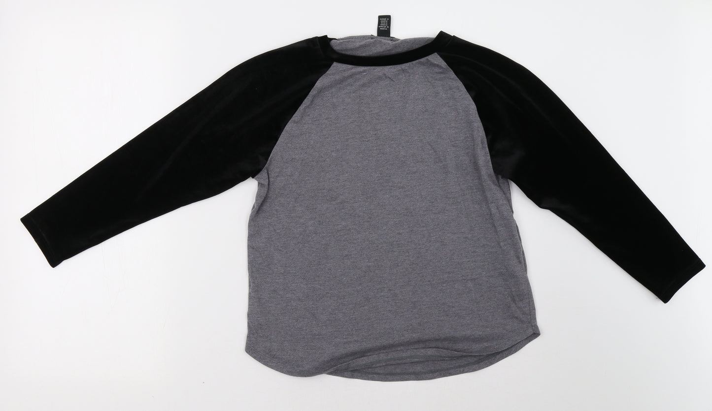 FOREVER 21 Womens Grey   Pullover Sweatshirt Size S