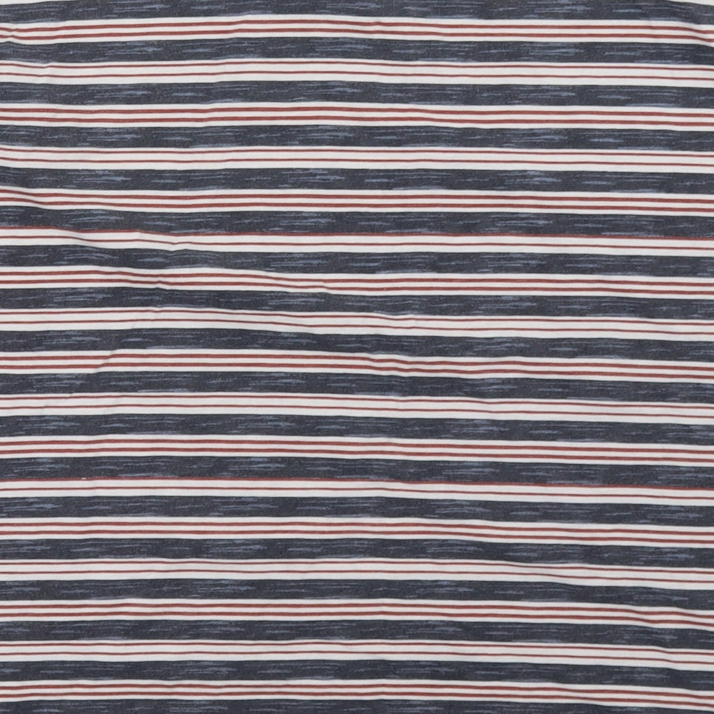 Peacocks Mens Blue Striped   T-Shirt Size 2XL
