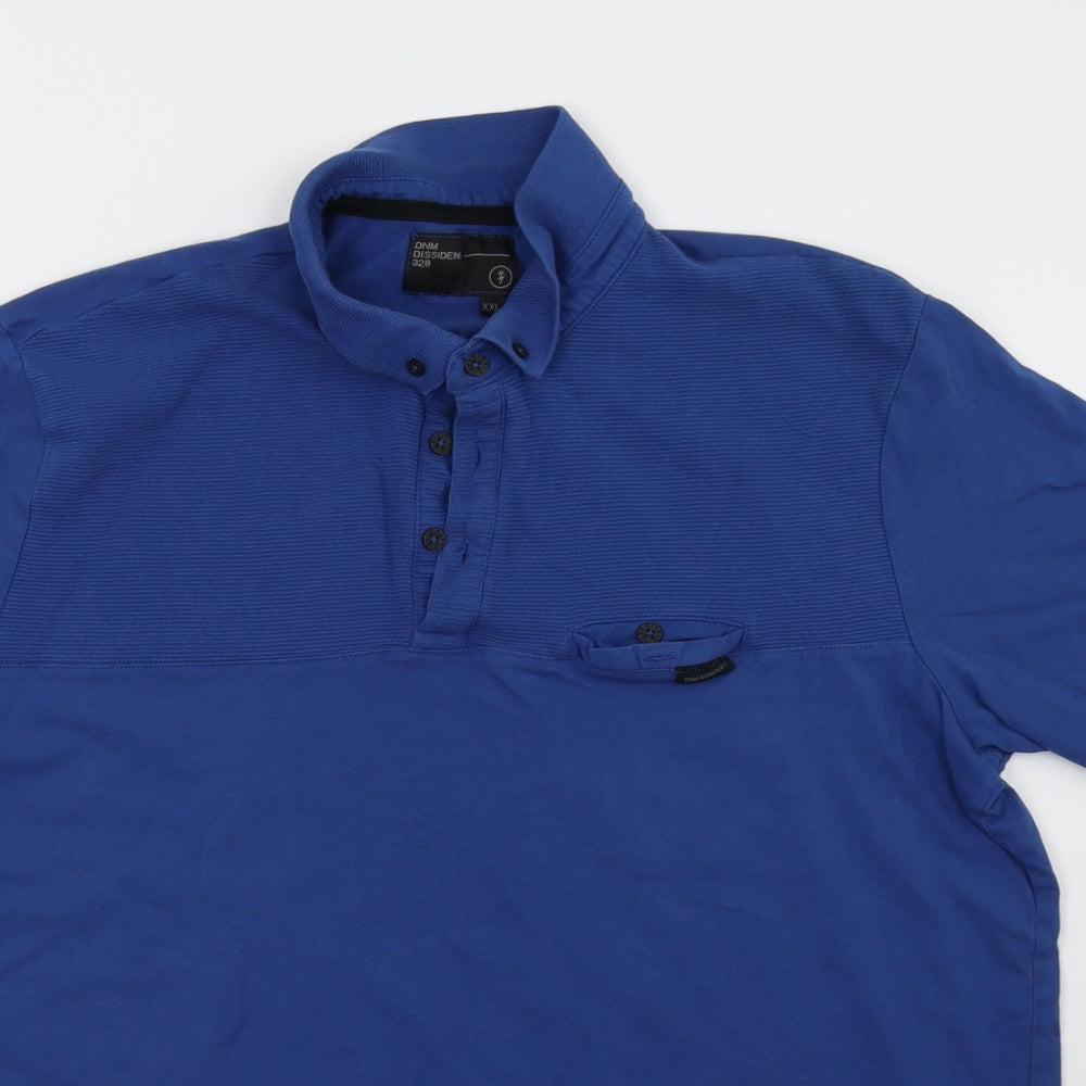 dnm dissident Mens Blue    Polo Size 2XL