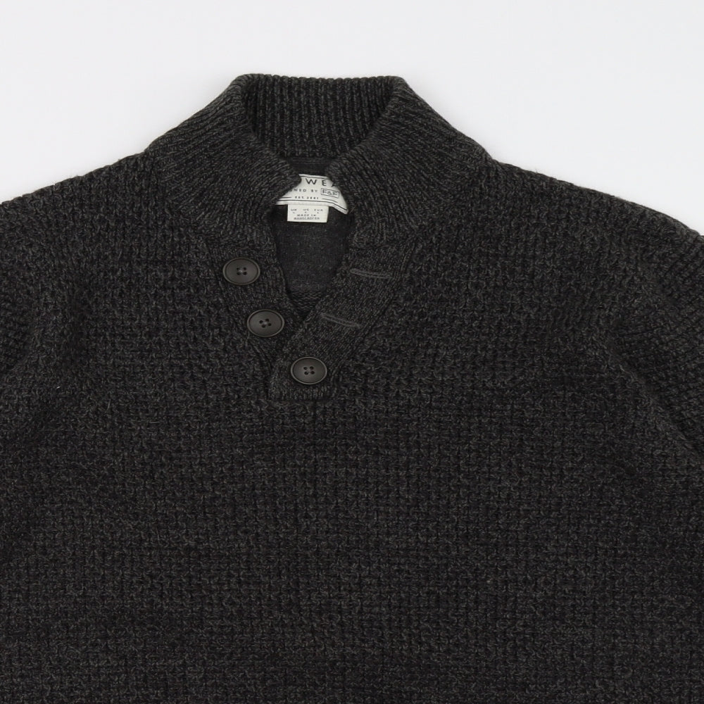 F&F Mens Grey   Pullover Sweatshirt Size L