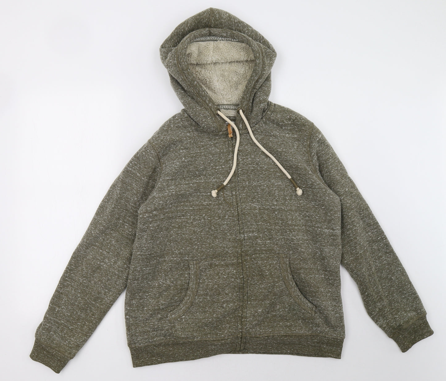 Fat Face Mens Green   Full Zip Hoodie