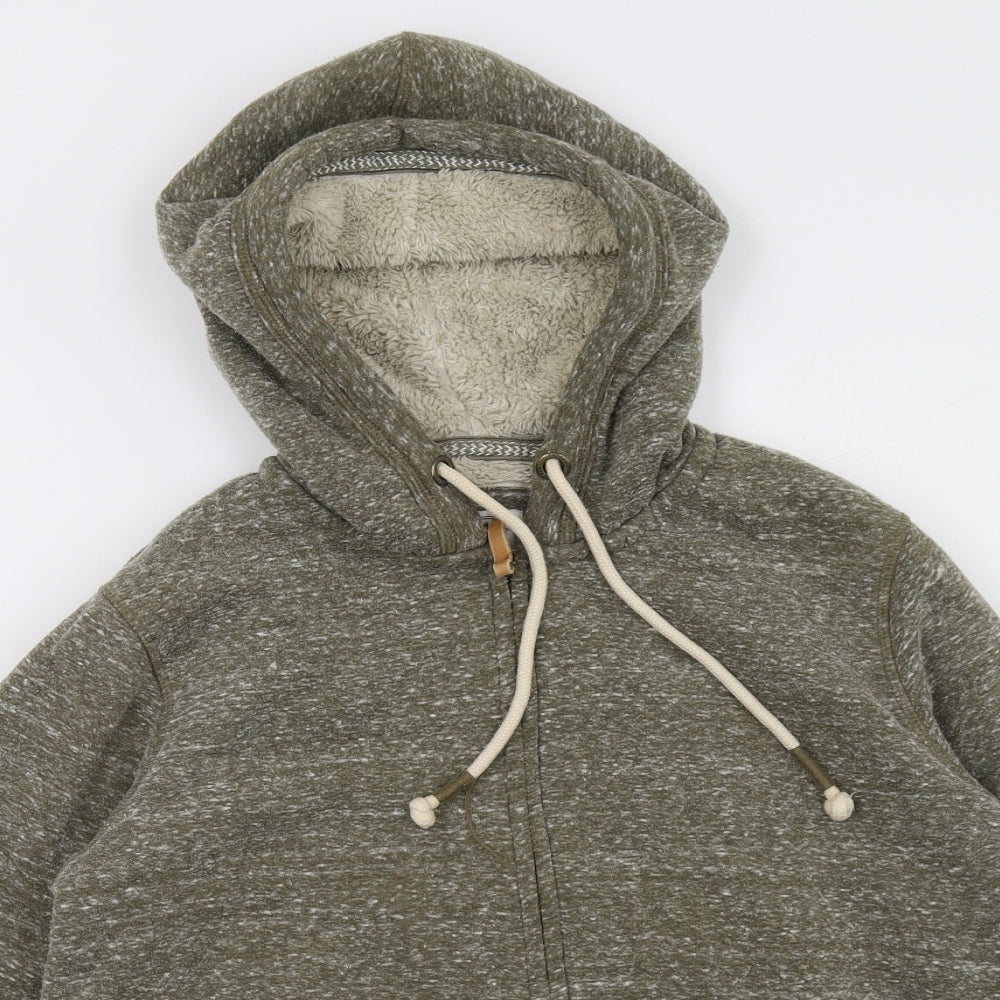 Fat Face Mens Green   Full Zip Hoodie