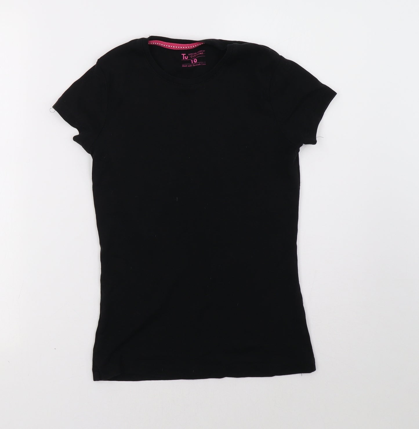 Sainsburys Womens Black   Basic T-Shirt Size 10