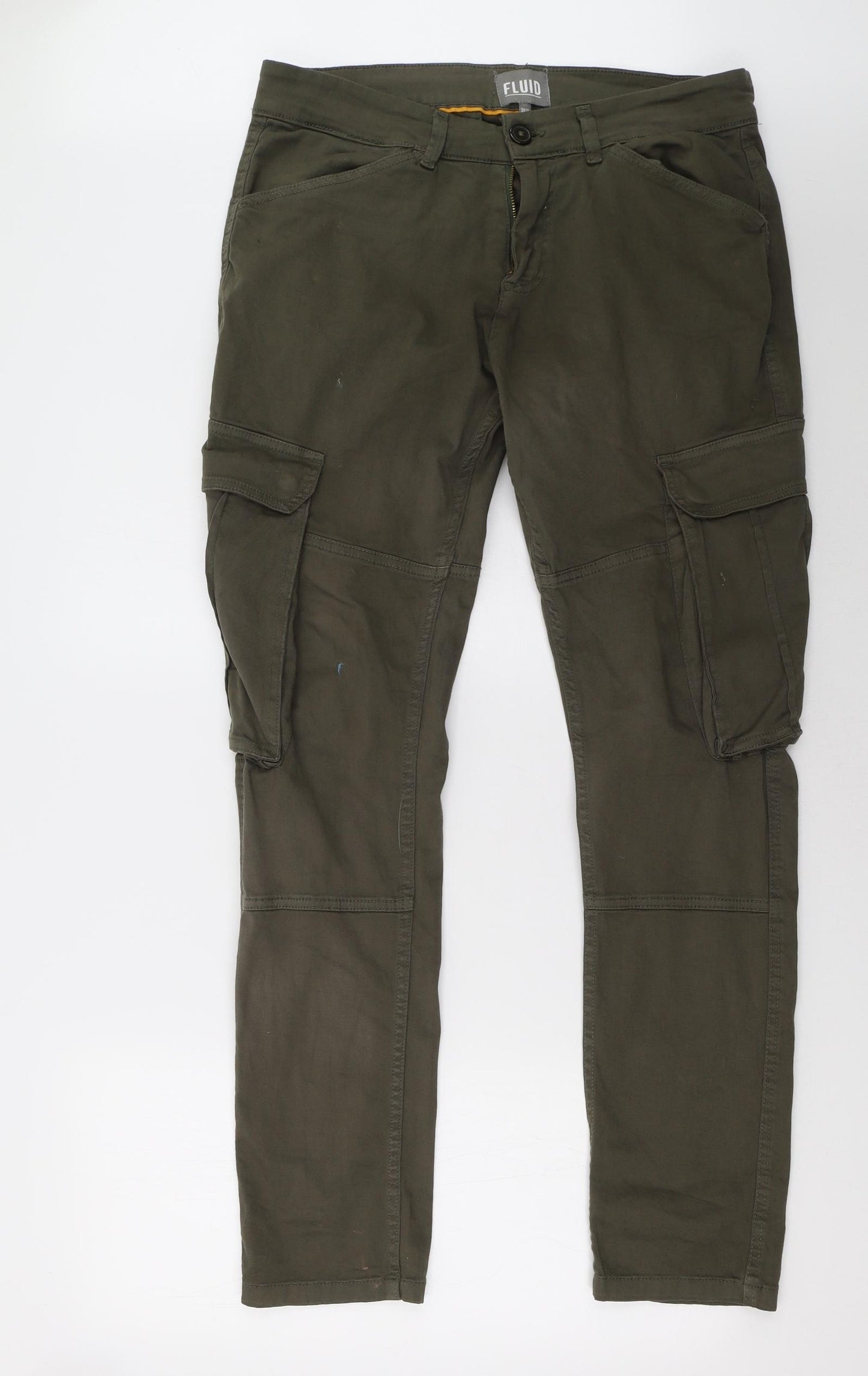 Fluid Mens Green   Cargo Trousers Size 36 L34 in