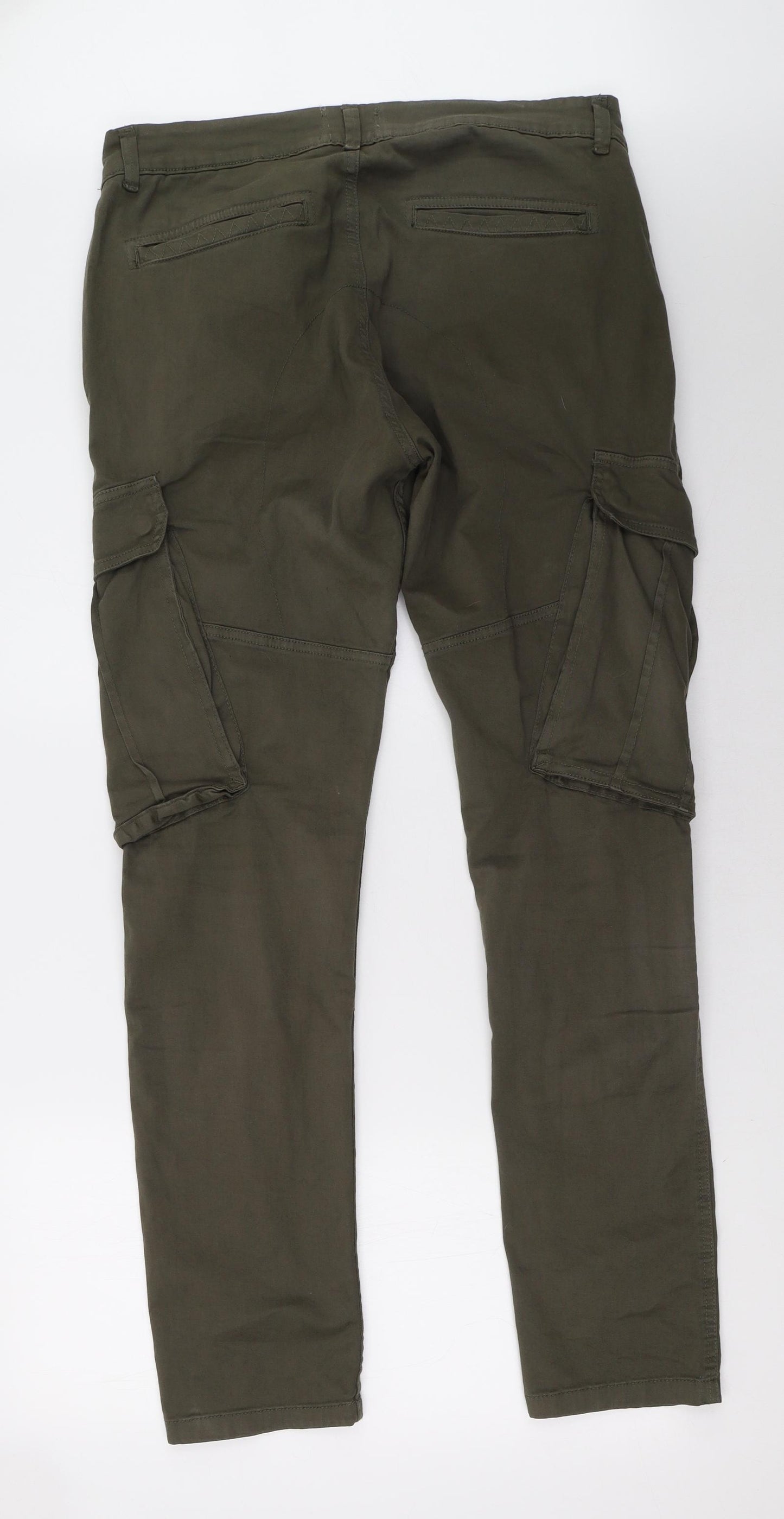 Fluid Mens Green   Cargo Trousers Size 36 L34 in