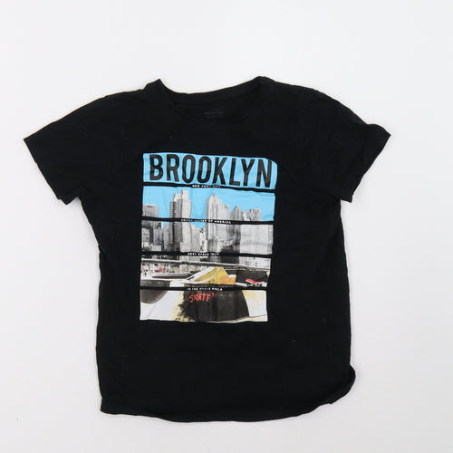 Primark Boys Black   Basic T-Shirt Size 8-9 Years