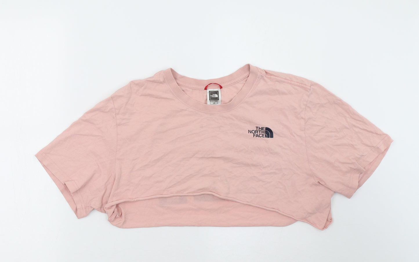 The North Face Womens Pink   Cropped T-Shirt Size L