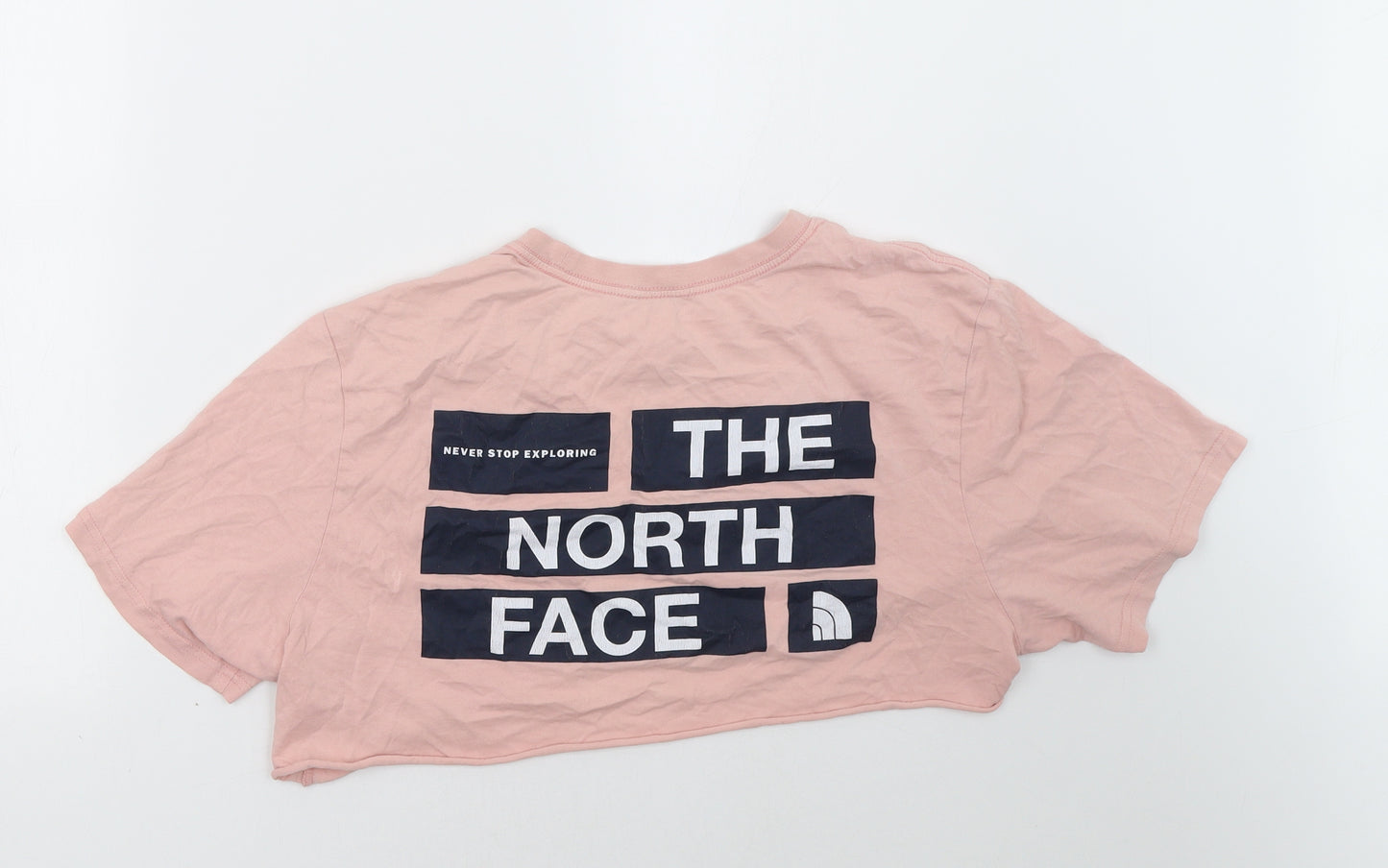 The North Face Womens Pink   Cropped T-Shirt Size L