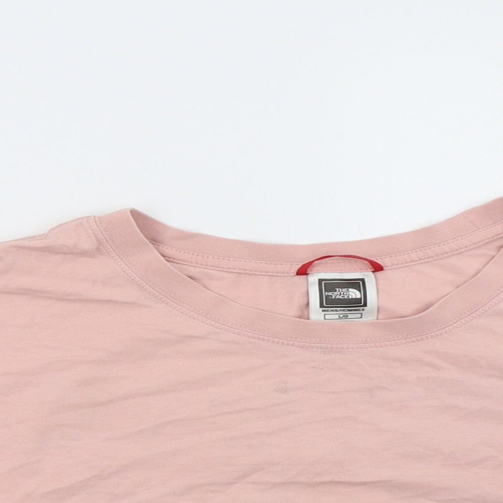 The North Face Womens Pink   Cropped T-Shirt Size L