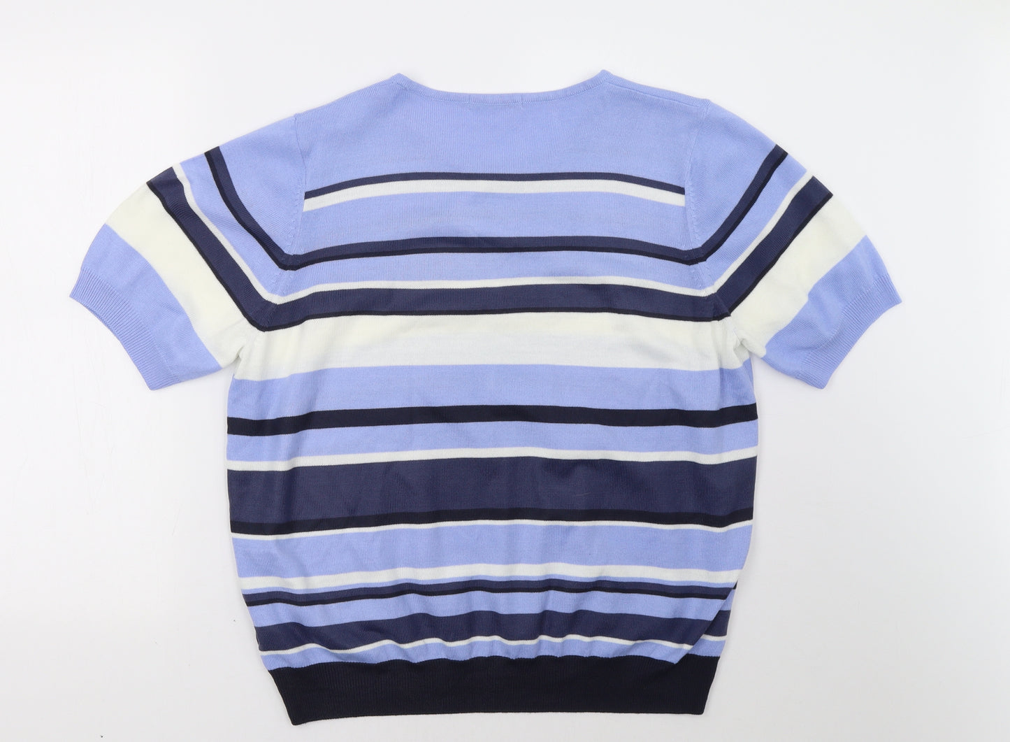Marks and Spencer Womens Blue Striped  Pullover Sweatshirt Size 20