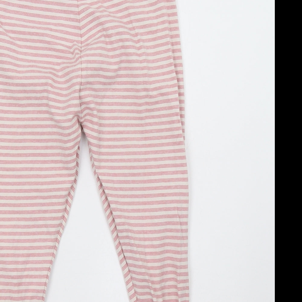 NEXT Girls Pink Striped  Sweatpants Trousers Size 10 Years