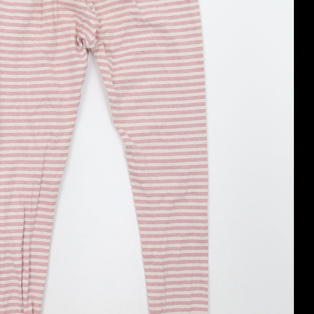 NEXT Girls Pink Striped  Sweatpants Trousers Size 10 Years