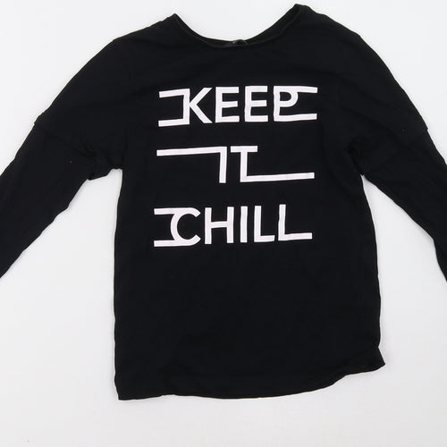 George Boys Black   Pullover Sweatshirt Size 7-8 Years