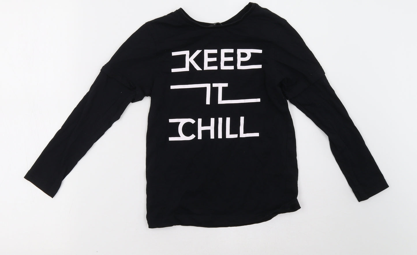 George Boys Black   Pullover Sweatshirt Size 7-8 Years