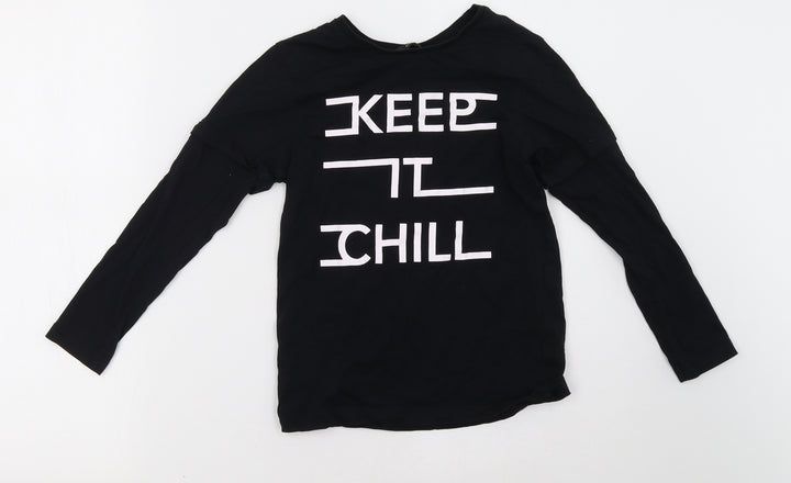 George Boys Black   Pullover Sweatshirt Size 7-8 Years