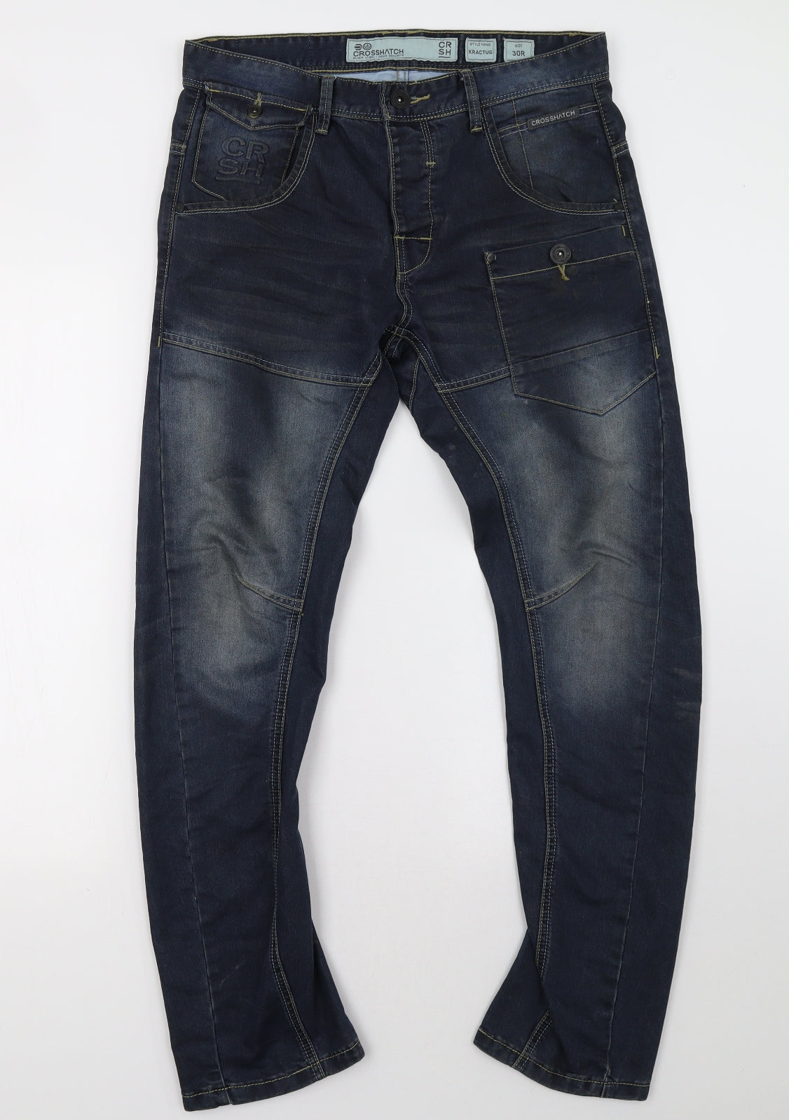 Crosshatch Mens Blue   Straight Jeans Size 30 L30 in