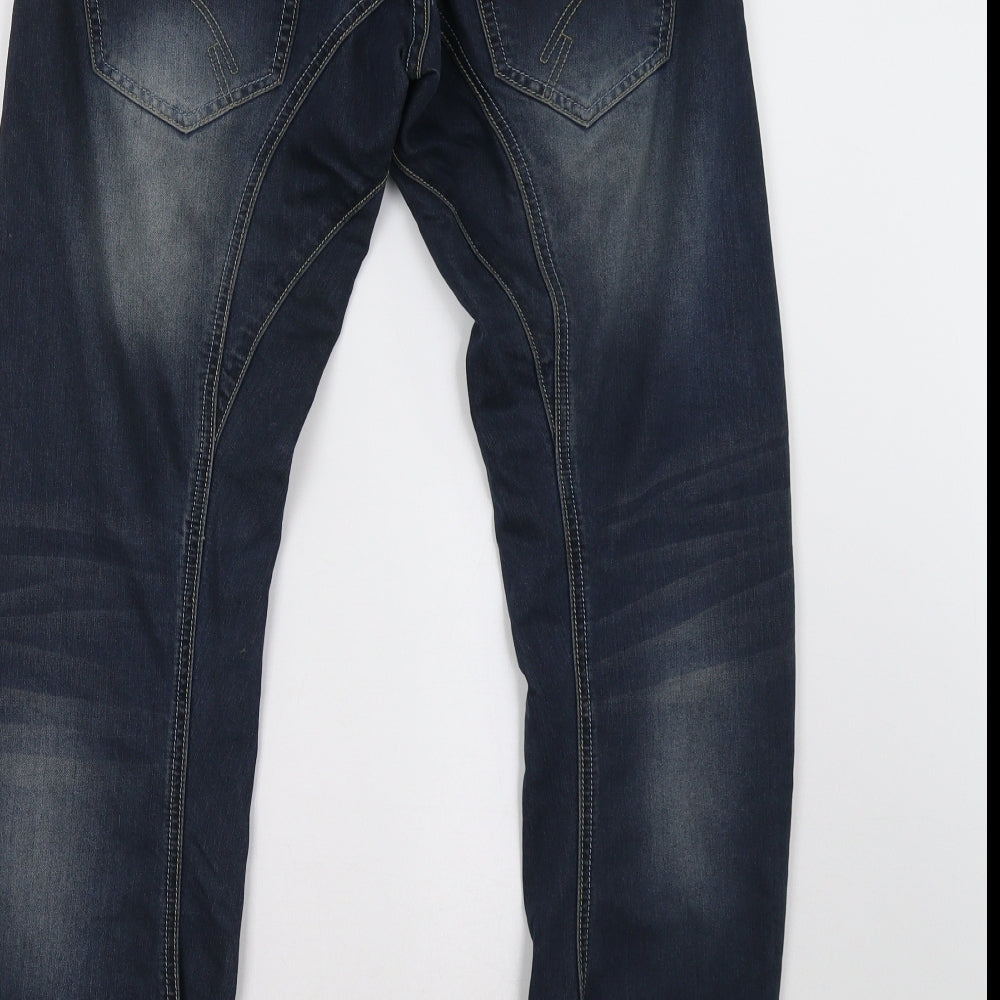 Crosshatch Mens Blue   Straight Jeans Size 30 L30 in