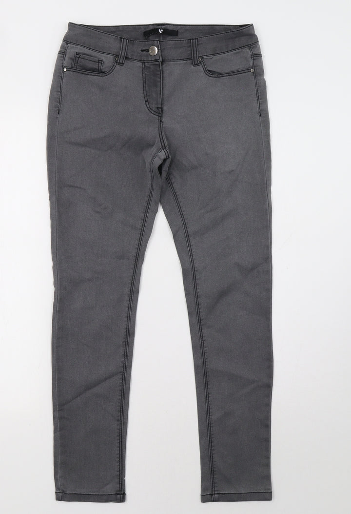 by very Womens Grey   Skinny Jeans Size 10 L28 in
