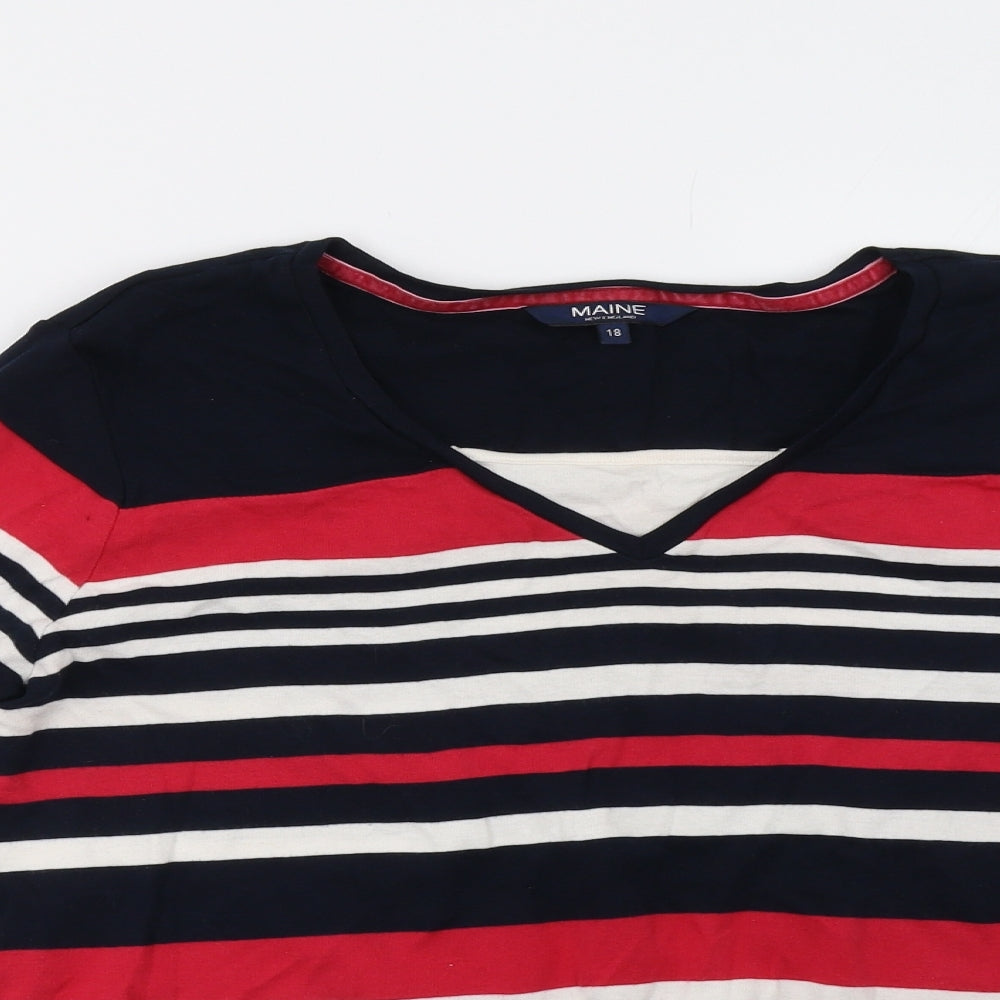 Debenhams Womens Pink Striped  Pullover Sweatshirt Size 18