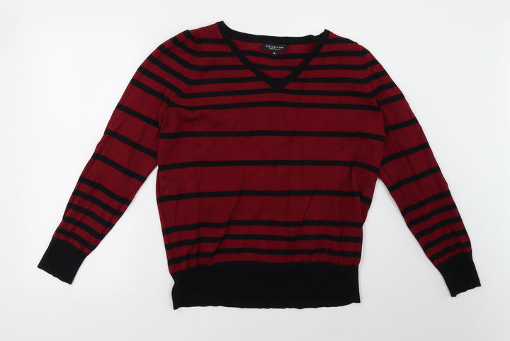 Debenhams Womens Red Striped  Pullover Sweatshirt Size 18