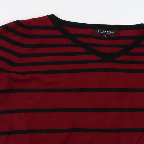 Debenhams Womens Red Striped  Pullover Sweatshirt Size 18