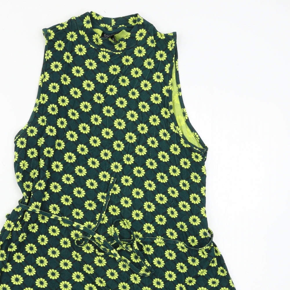 Topshop Womens Multicoloured Floral  Tank Dress  Size 12