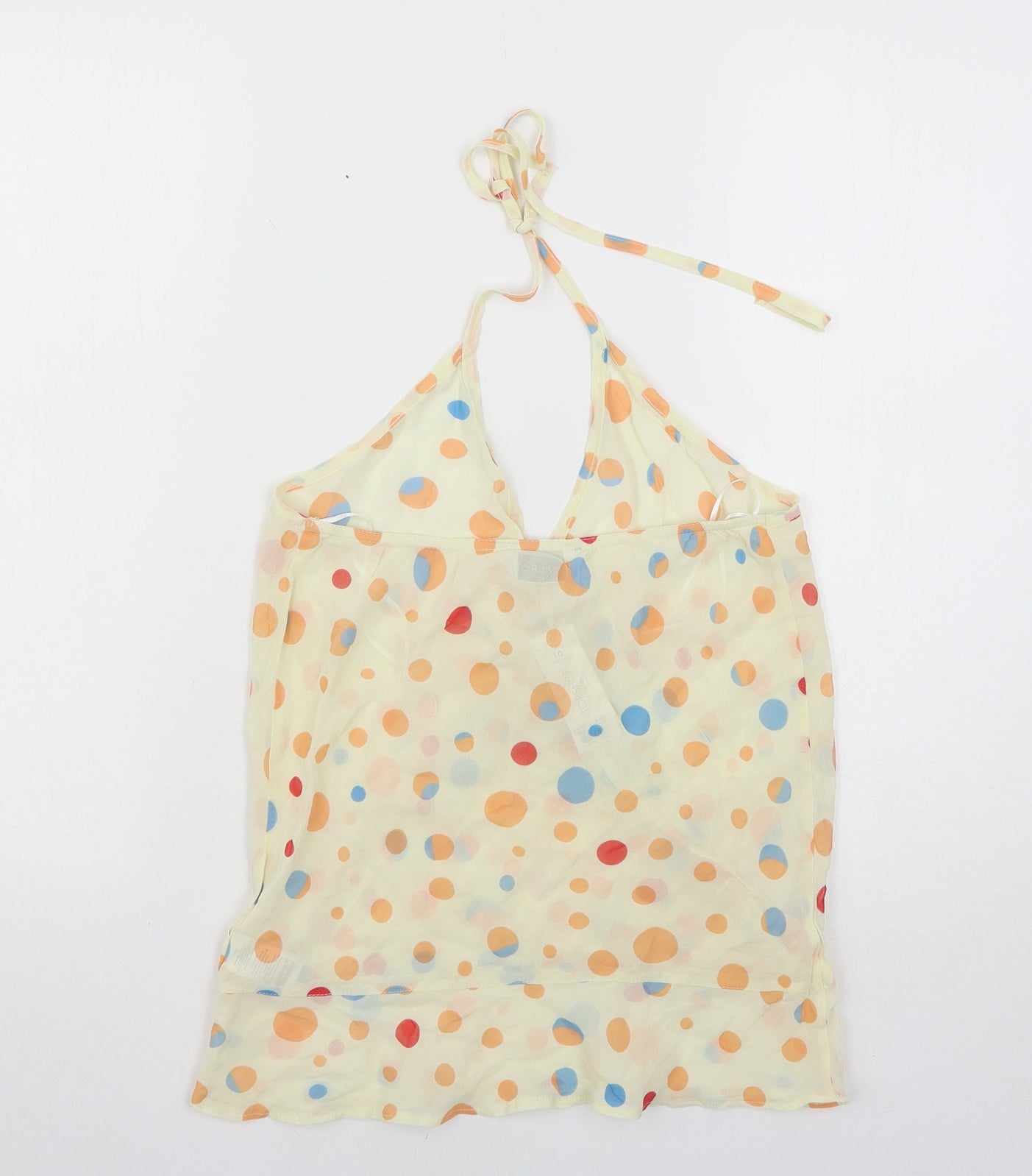 Topshop Womens White Polka Dot  Basic Tank Size 10