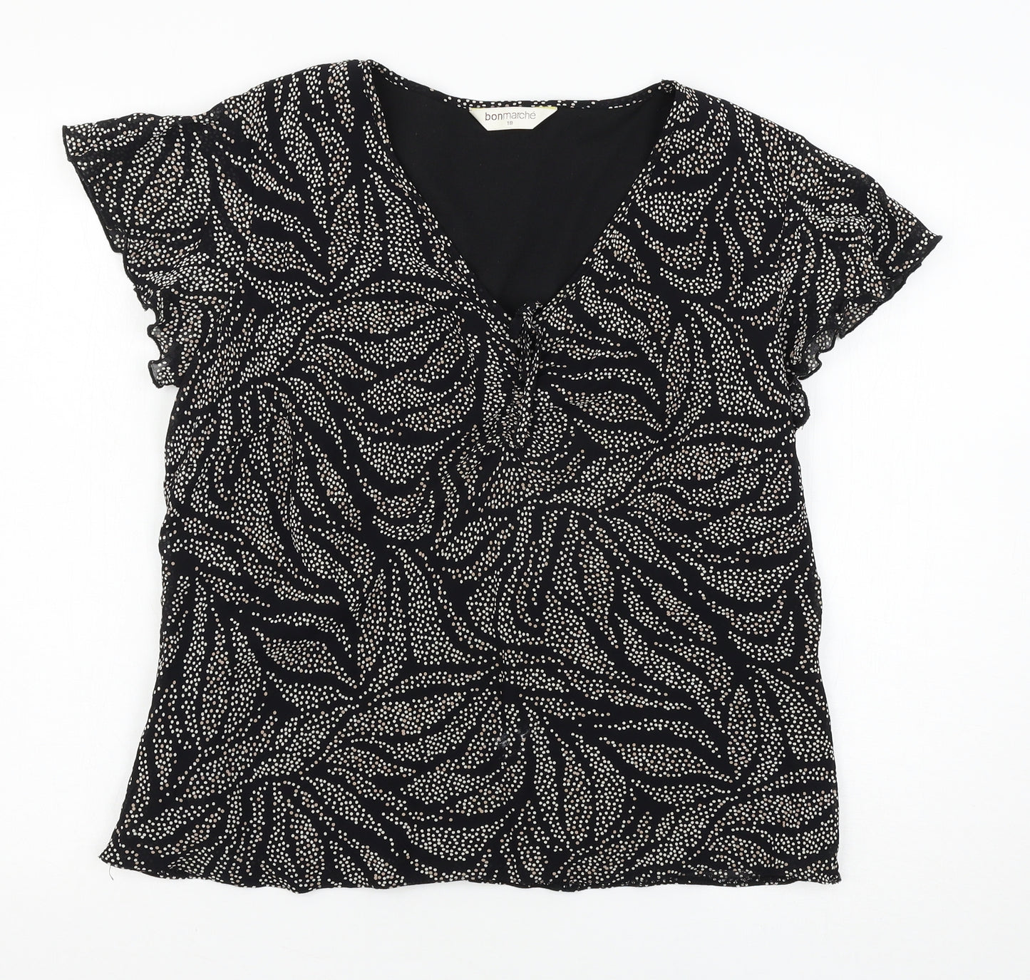 Bonmarché Womens Black   Basic Blouse Size 18