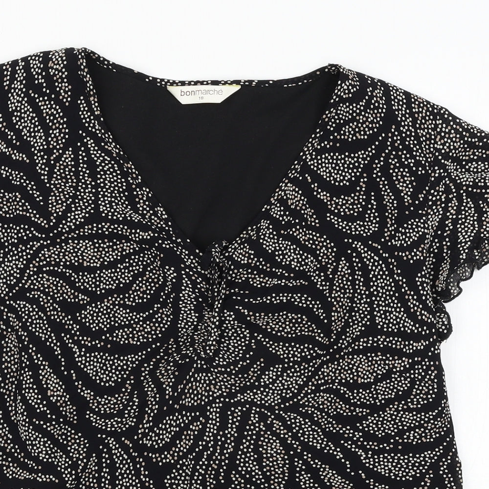 Bonmarché Womens Black   Basic Blouse Size 18