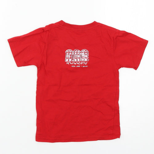 Preworn Girls Red   Basic T-Shirt Size XS