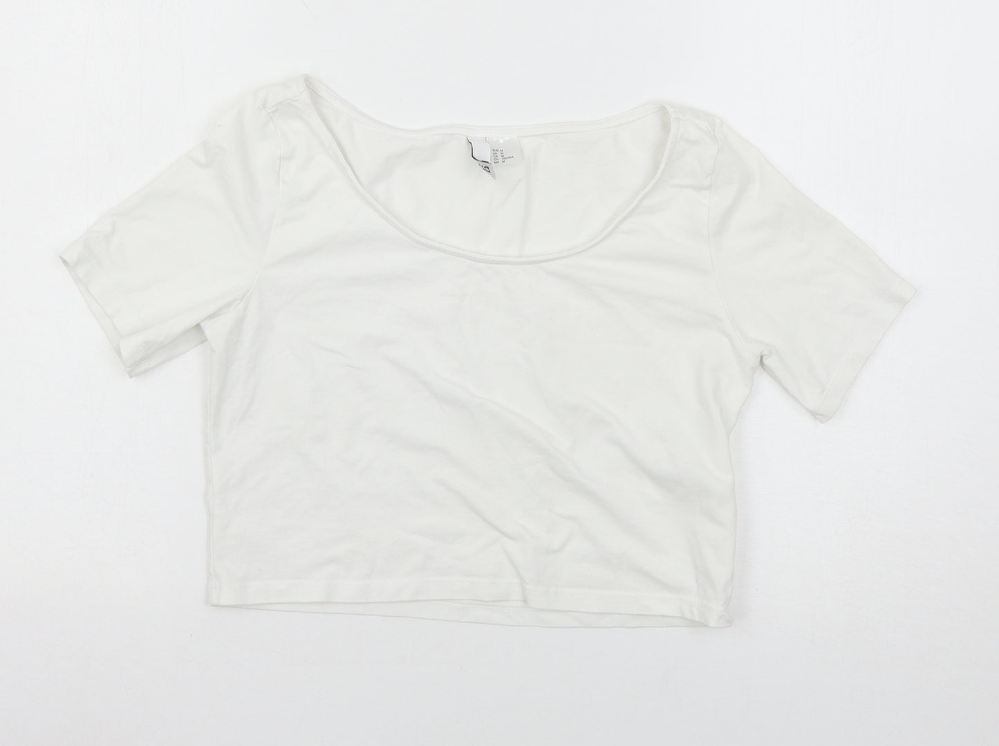 H&M Womens White   Basic T-Shirt Size M