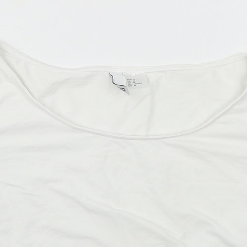 H&M Womens White   Basic T-Shirt Size M
