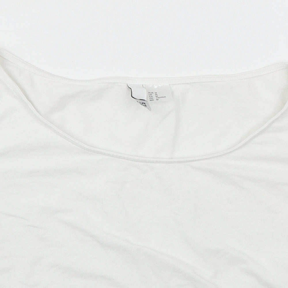 H&M Womens White   Basic T-Shirt Size M