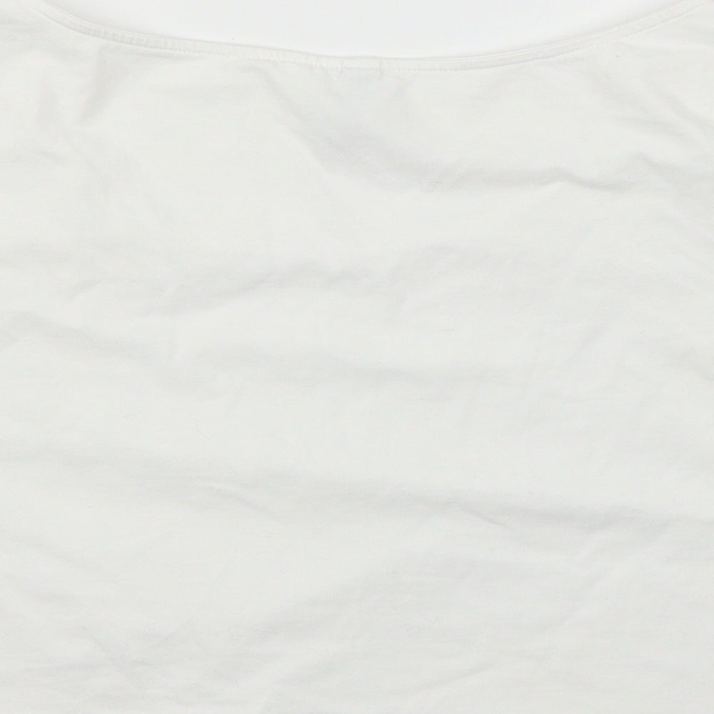 H&M Womens White   Basic T-Shirt Size M