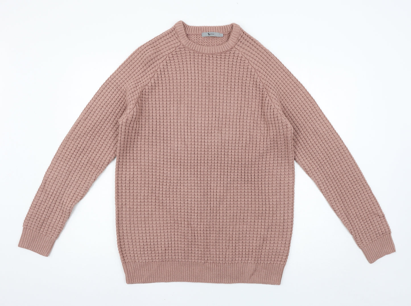 TU Mens Pink   Pullover Jumper Size L