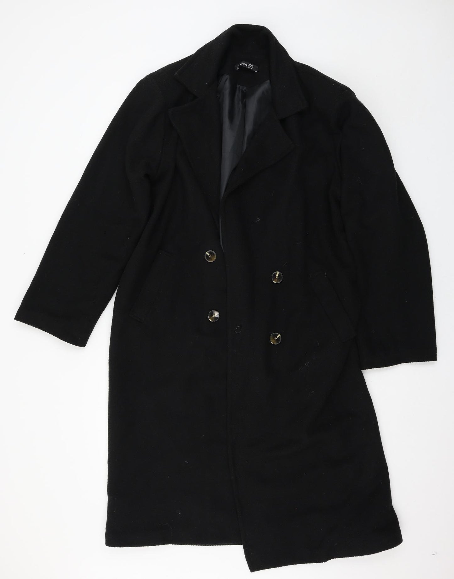 Boohoo Womens Black   Trench Coat Coat Size 14