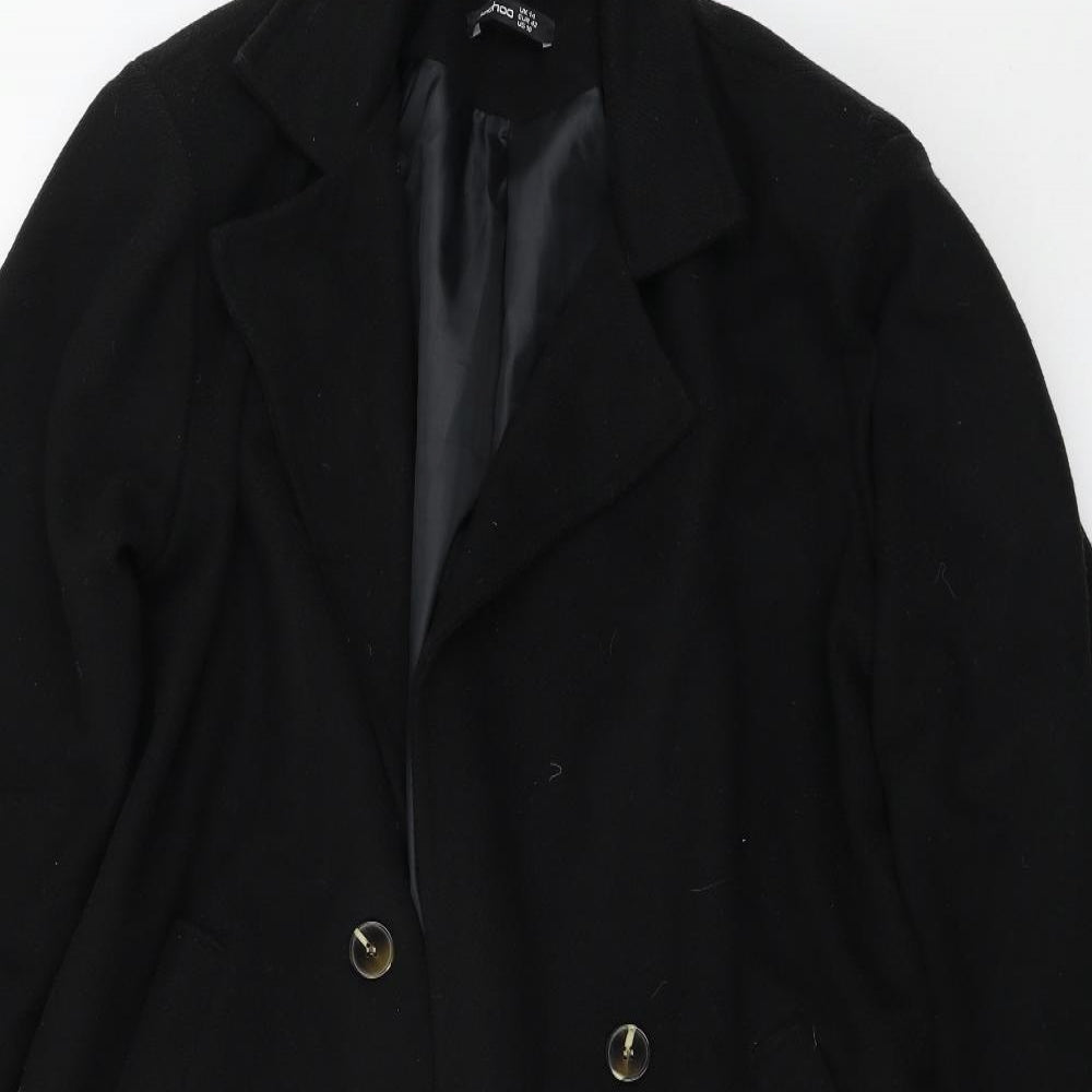 Boohoo Womens Black   Trench Coat Coat Size 14