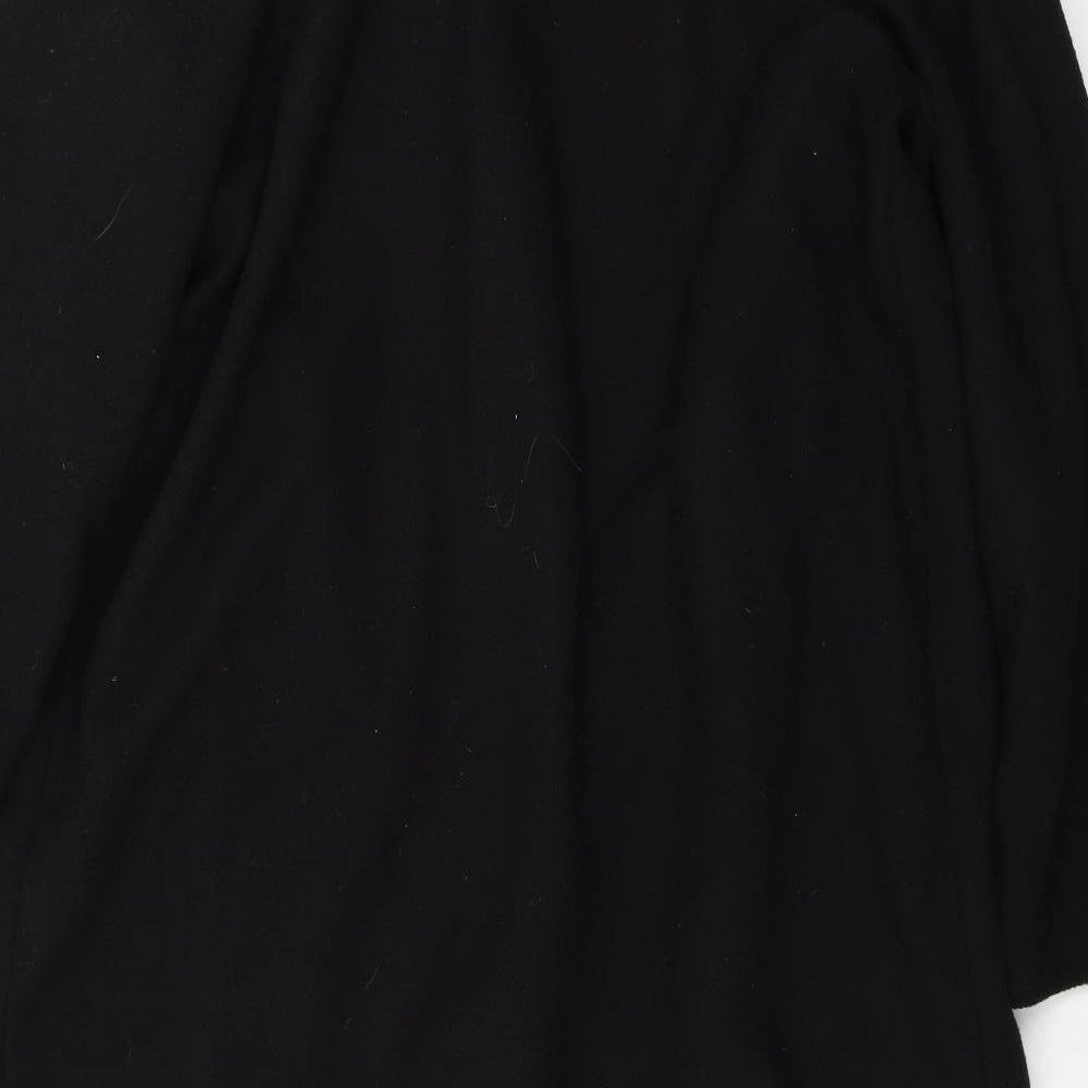 Boohoo Womens Black   Trench Coat Coat Size 14