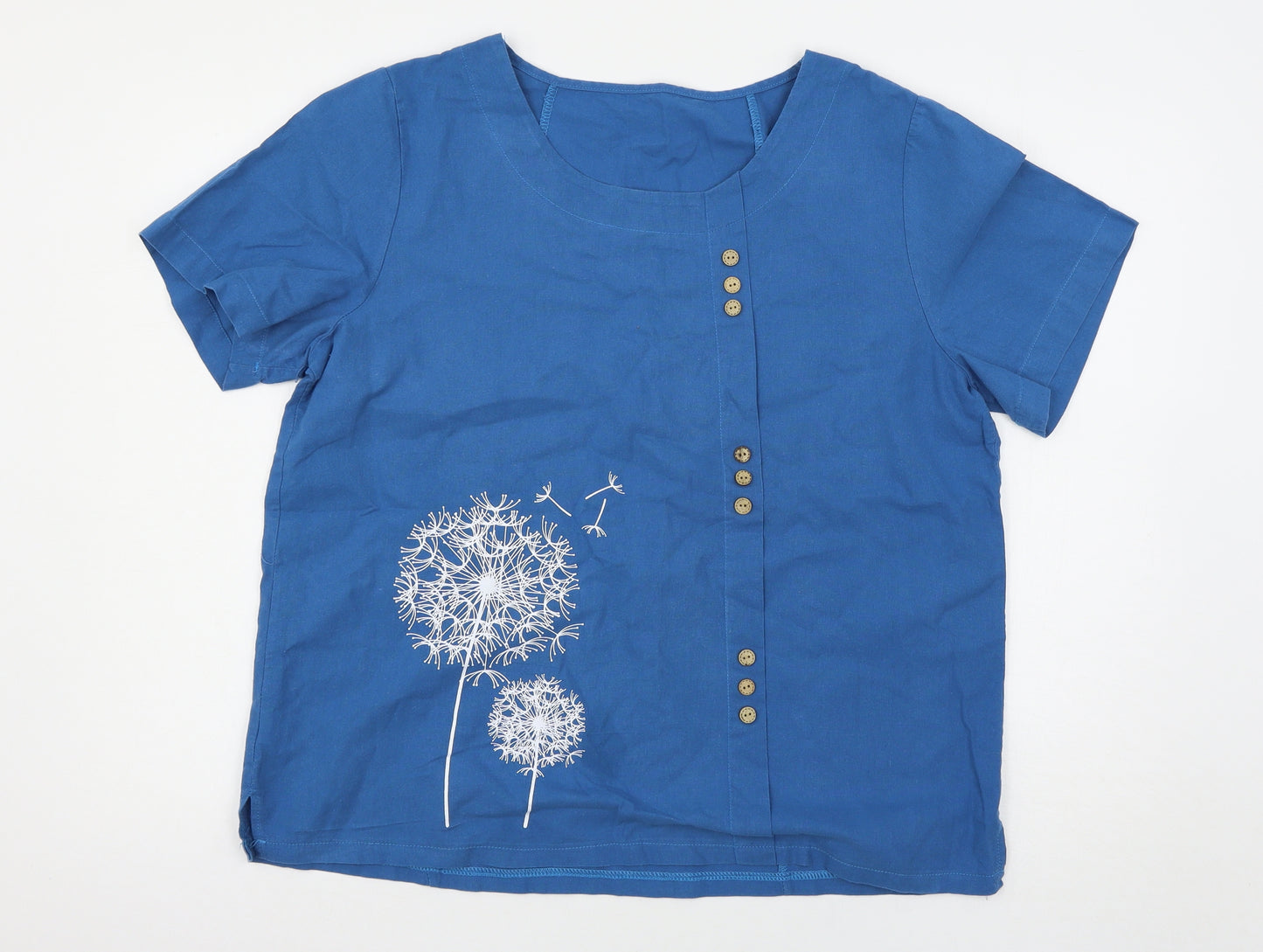 Preworn Womens Blue   Basic T-Shirt Size XL