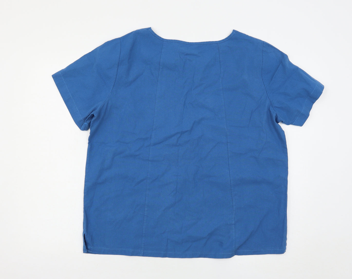 Preworn Womens Blue   Basic T-Shirt Size XL