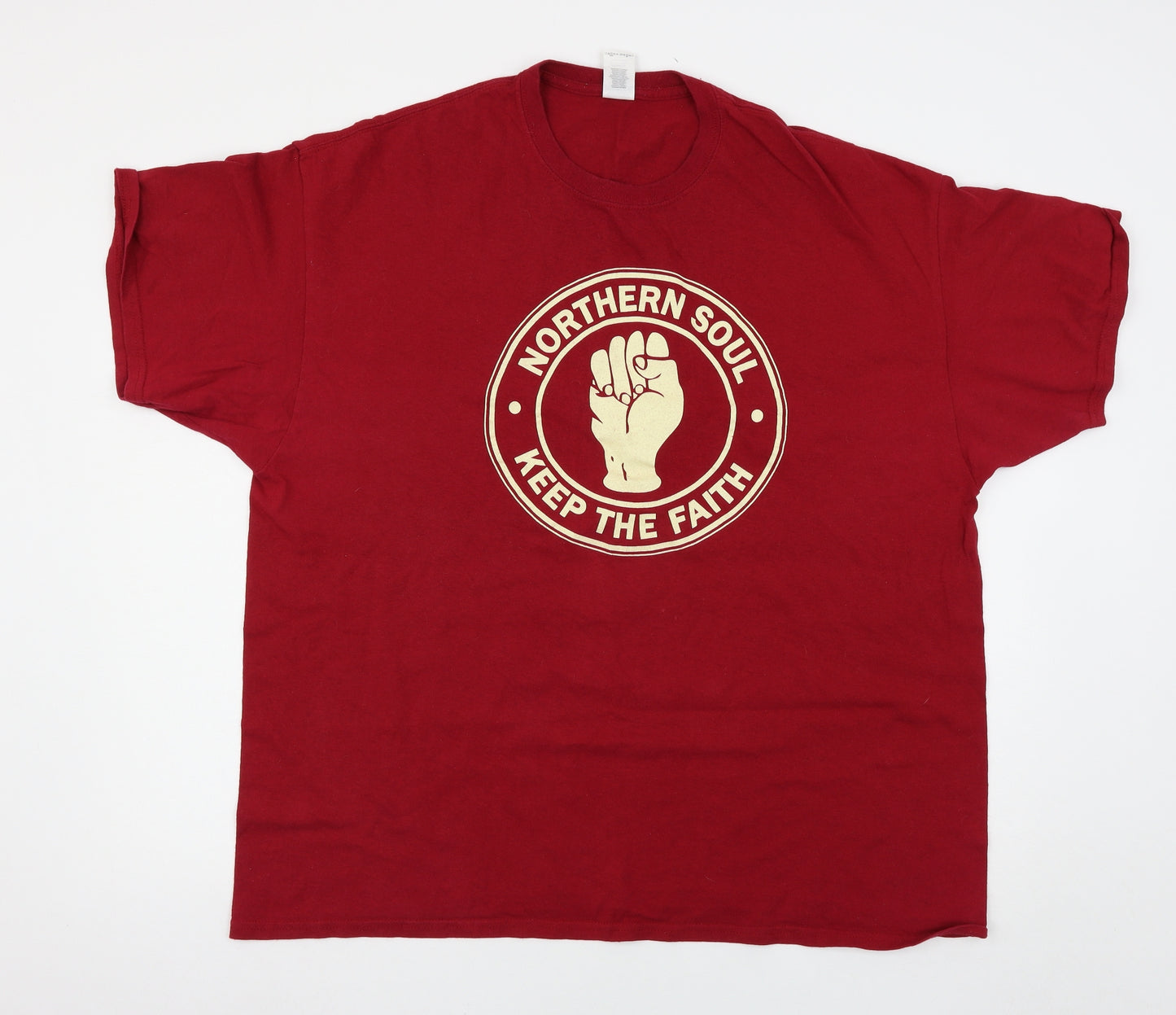 Gildan Mens Red    T-Shirt Size 2XL
