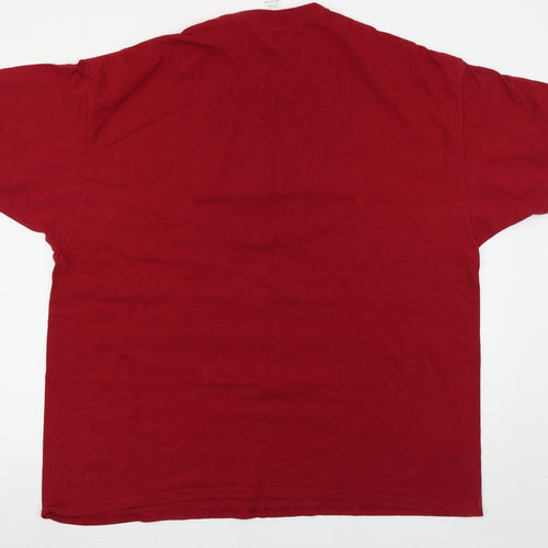 Gildan Mens Red    T-Shirt Size 2XL