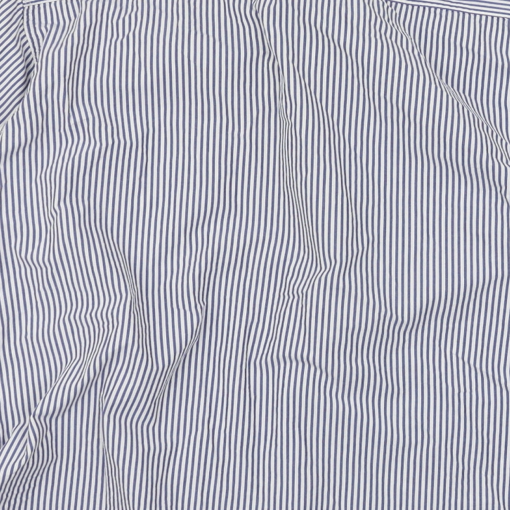 NEXT Mens Blue Striped   Button-Up Size L