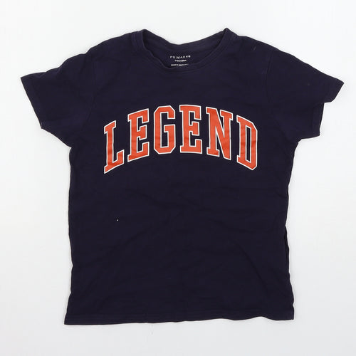 Primark Boys Blue   Basic T-Shirt Size 7-8 Years